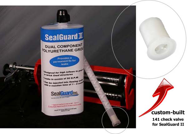 custom check valve for SealGuard II