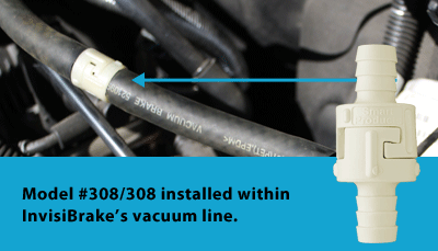 check valve installed in braking system