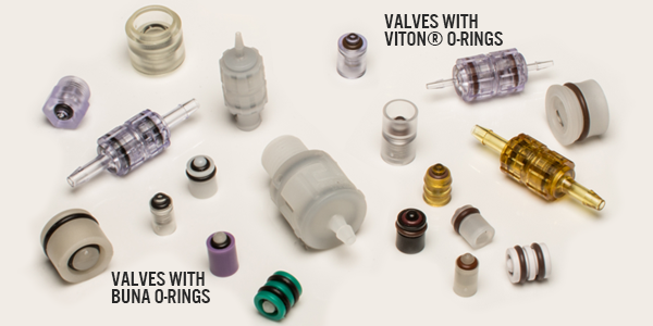 valves in buna and viton orings