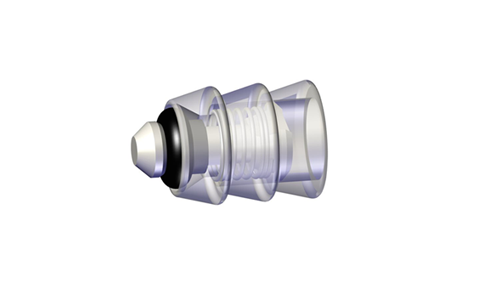 barbed valved CAD view